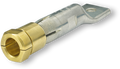 Copper 1-hole compression lug with SNAP tool-free connector, side angle