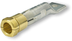 Copper 1-hole compression lug with SNAP tool-free connector, side angle