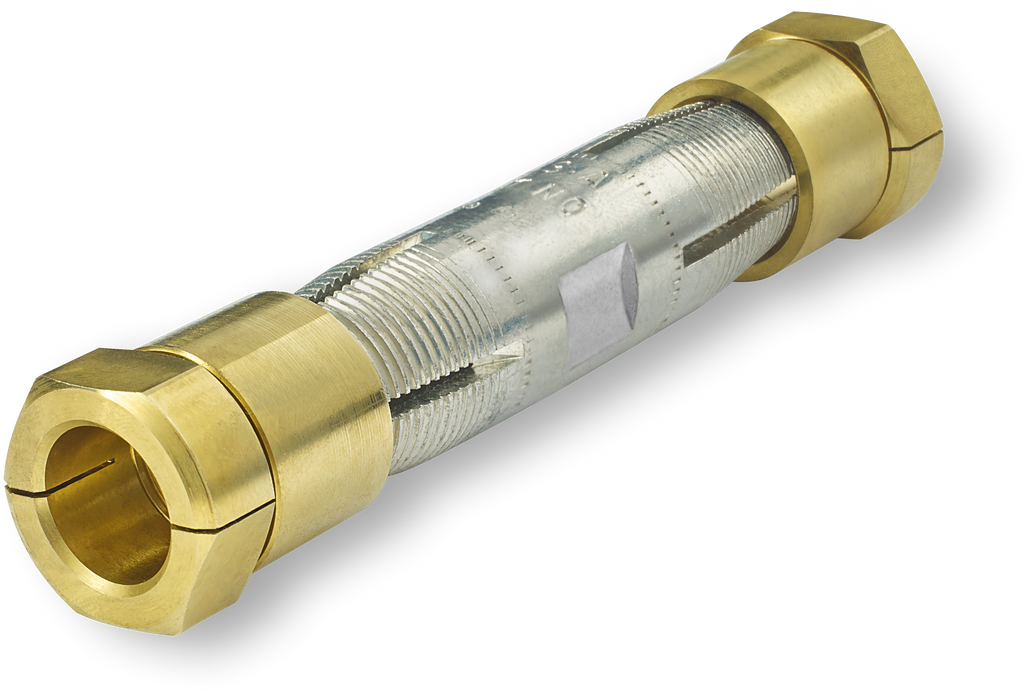 Copper compression in-line splice with SNAP tool-free connector, side angle